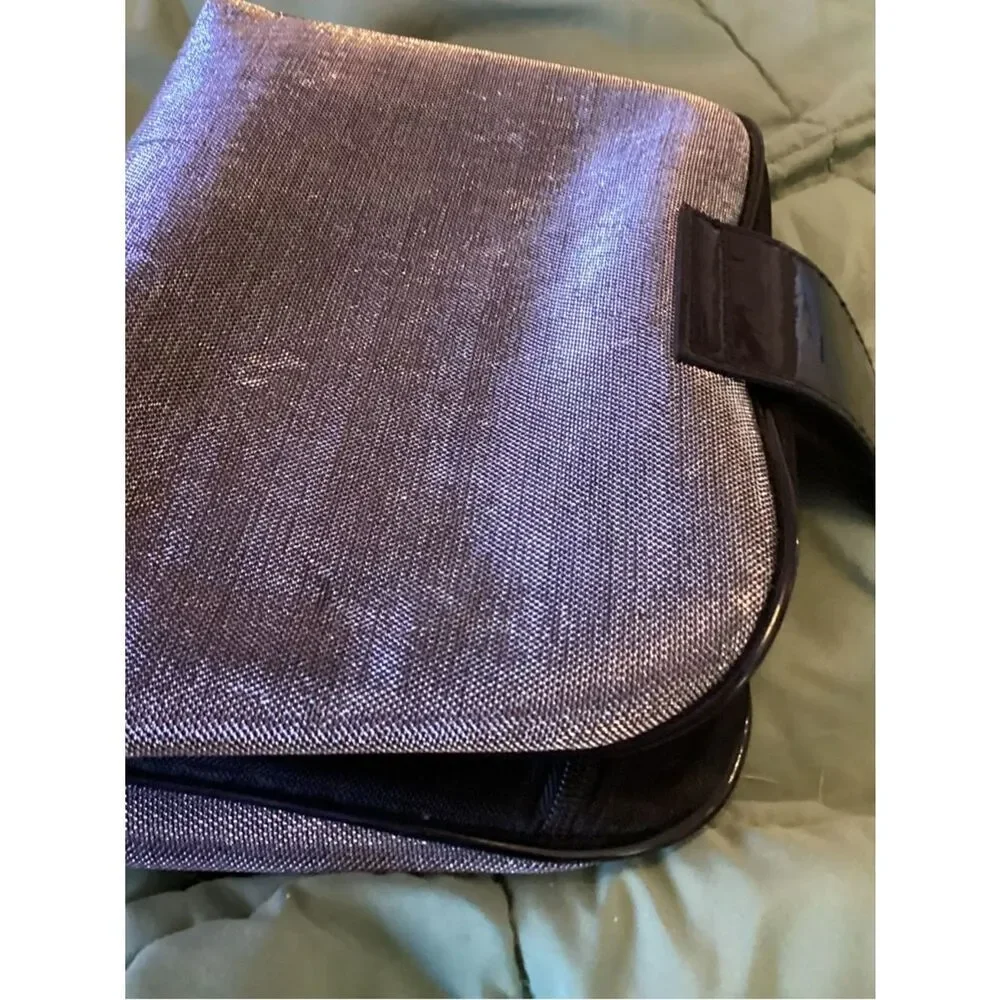 NWT Lancome Metallic Silver Cosmetic Bag